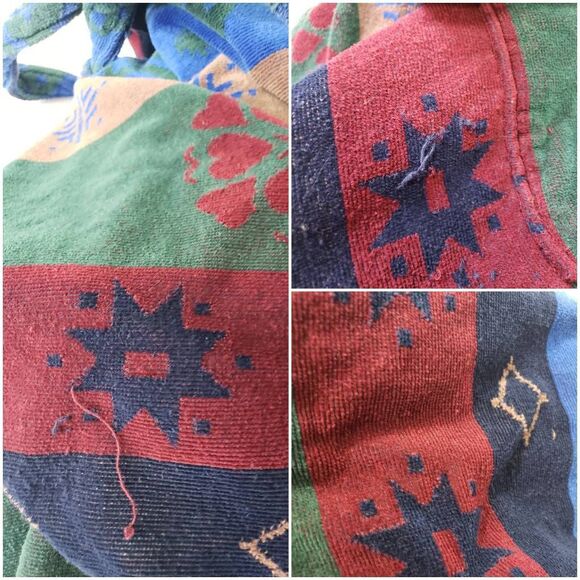 Vintage VTG 90's 1990's TJ Lawford Aztec Southwestern Print Bathrobe Sz. Lg. - Picture 7 of 8